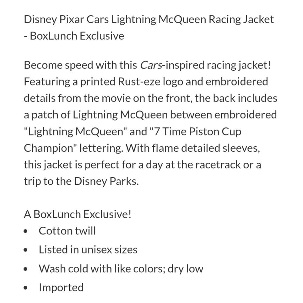 DISNEY cars jacket - Picture 5 of 6